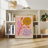 Colorful Botanical Art Print, Eclectic Flower Wall Art, Maximalist Home Decor