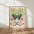 Become Who You Are Print, Inspirational Wall Art, Butterfly Quote Art