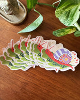 Snail Sticker, Go Gently Sticker, Cute Nature Sticker, Slow Living Gift