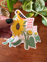 Goldfinch Sticker, Sunflower Sticker, Bird Lover Gift, Nature Garden Sticker