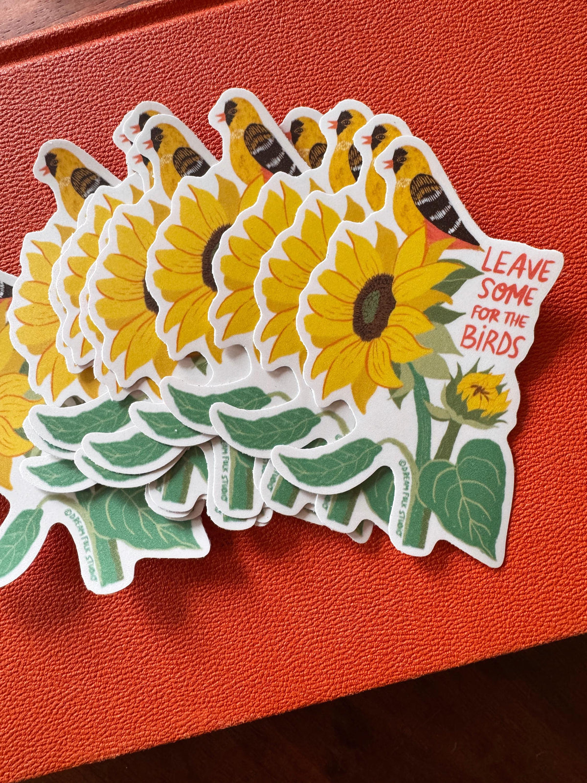 Goldfinch Sticker, Sunflower Sticker, Bird Lover Gift, Nature Garden Sticker