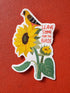 Goldfinch Sticker, Sunflower Sticker, Bird Lover Gift, Nature Garden Sticker