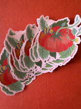 Tomato Sticker, Heirloom Tomato and Bee Sticker, Garden Lover Gift, Botanical Sticker