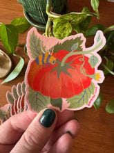 Tomato Sticker, Heirloom Tomato and Bee Sticker, Garden Lover Gift, Botanical Sticker
