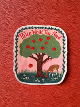 Take What You Need Sticker, Apple Tree and Deer, Nature Lover Sticker