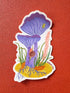 Amethyst Deceiver Mushroom Sticker, Purple Mushroom Art, Woodland Nature Sticker