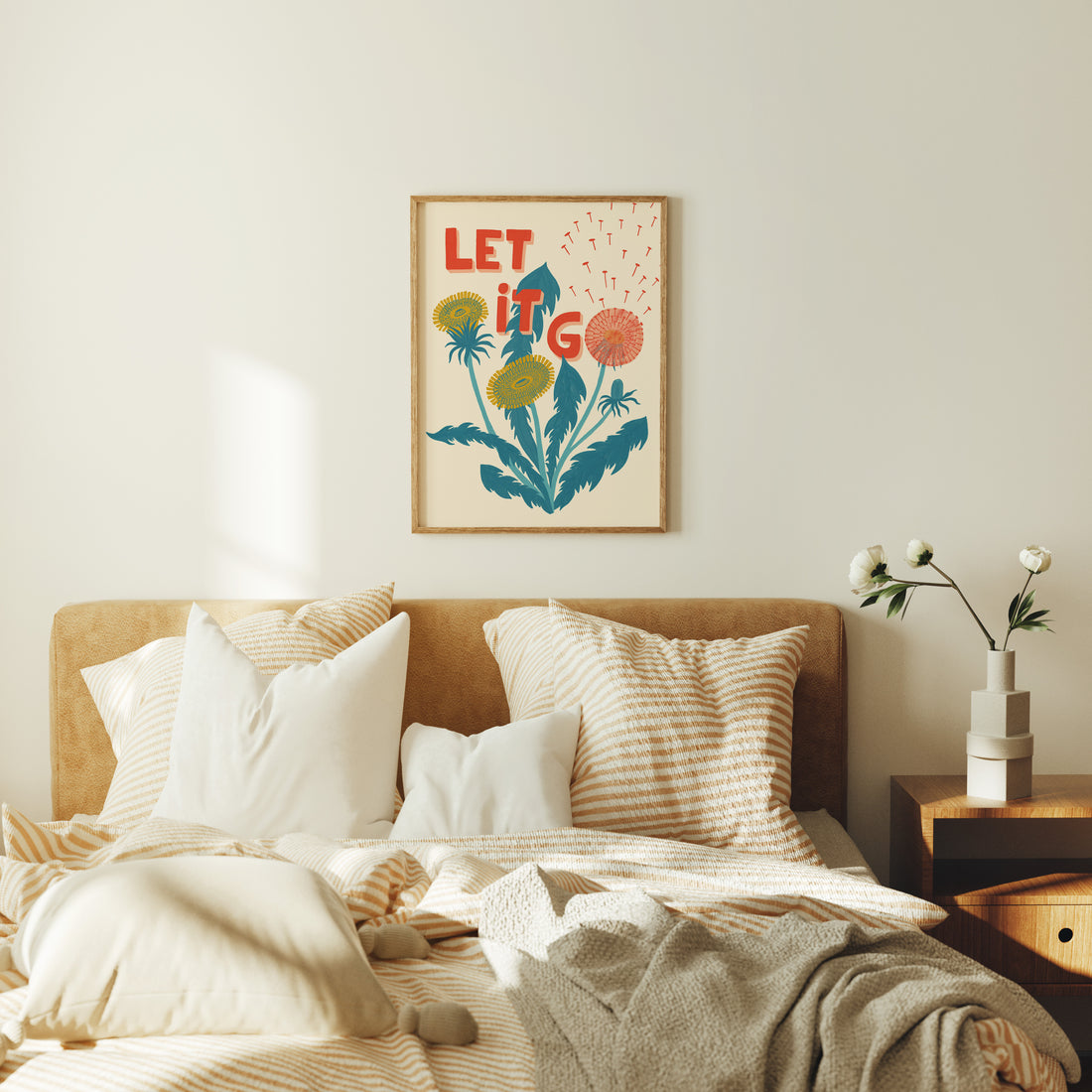Let it Go - Dandelion Illustration - Art Print