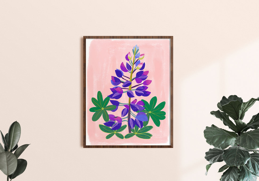 Lupine Art Print - Pacific Northwest Wildflowers