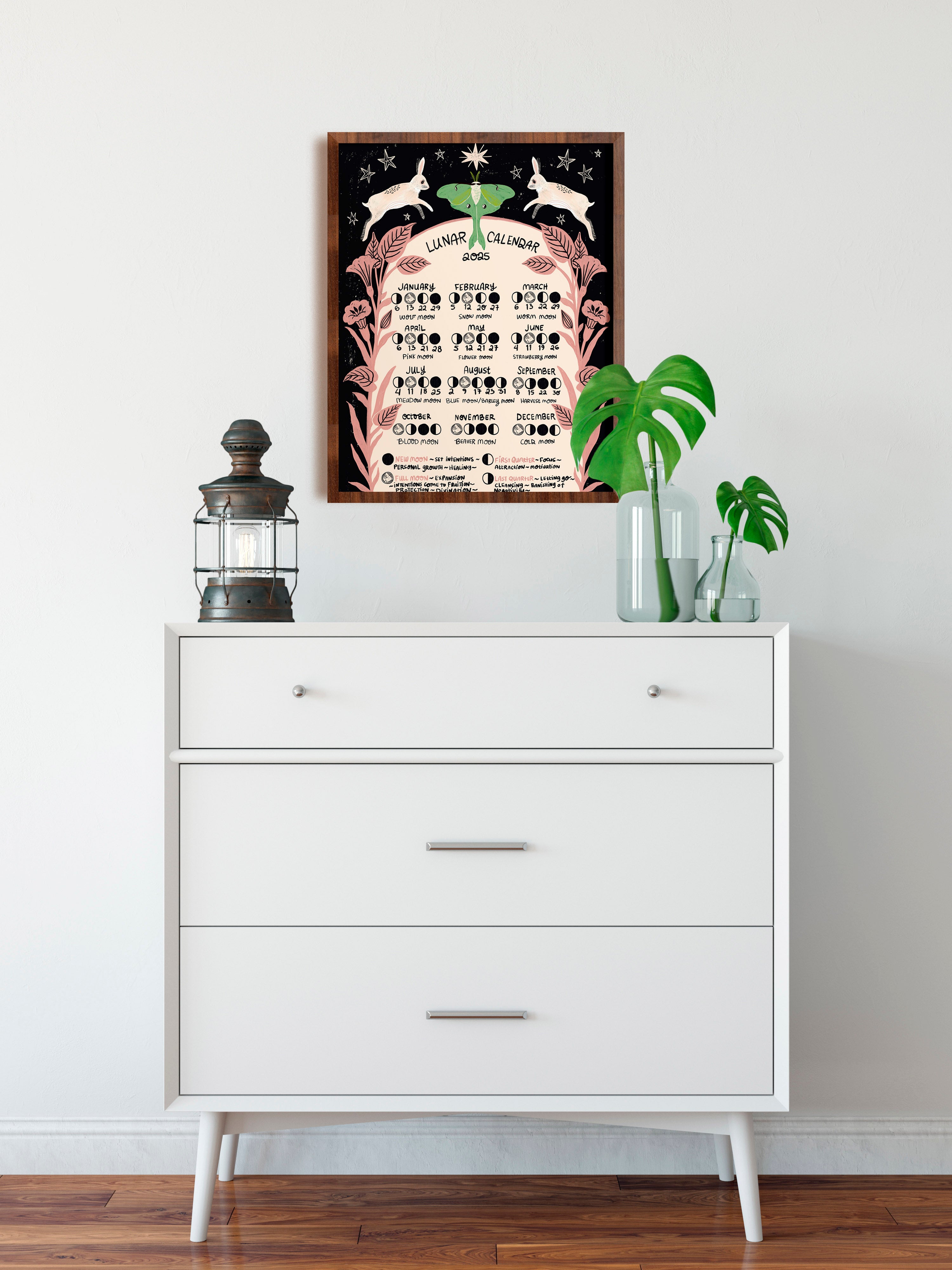 2025 Lunar Calendar - Art Print