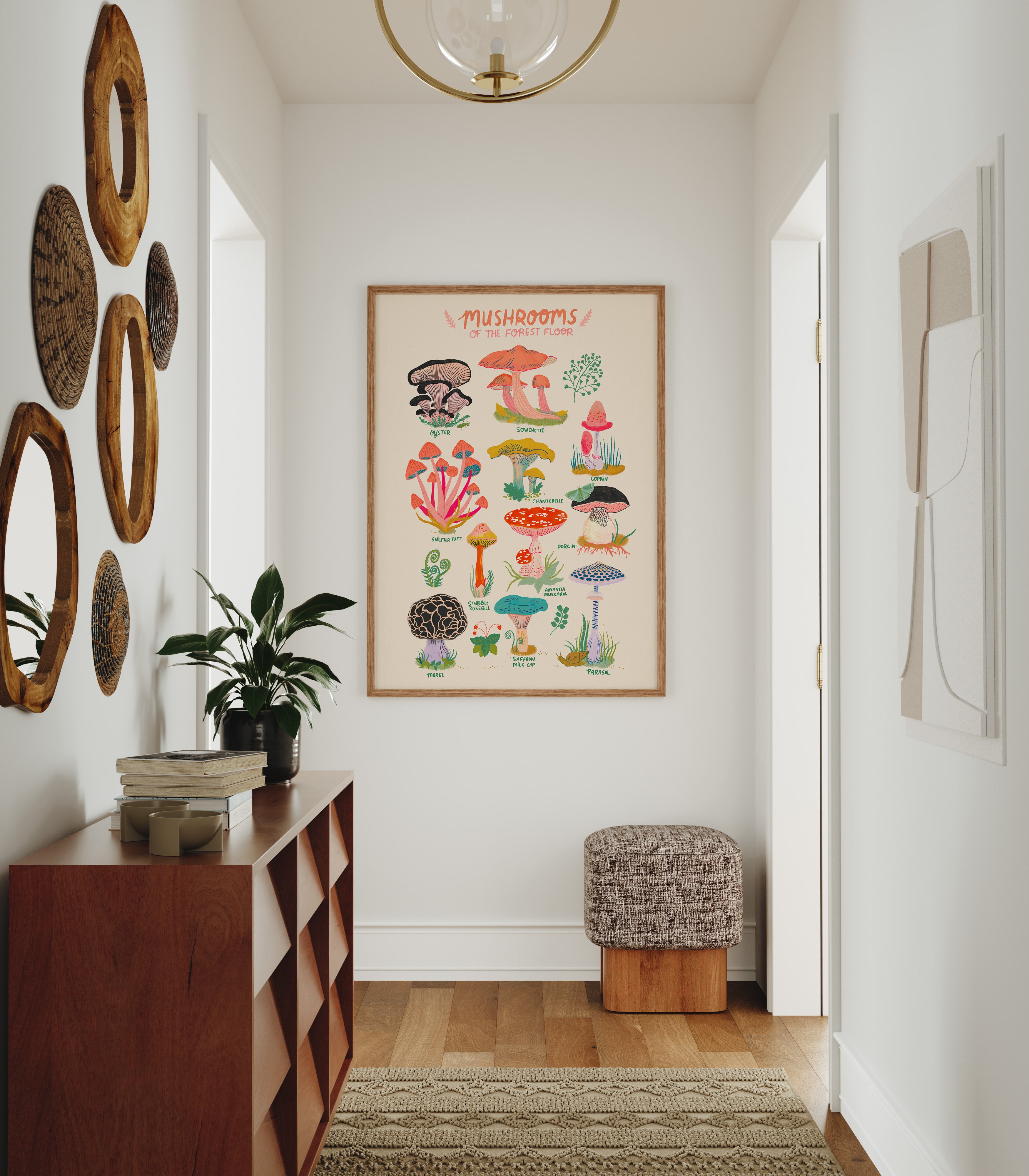 Mushrooms of the Forest Floor Art Print
