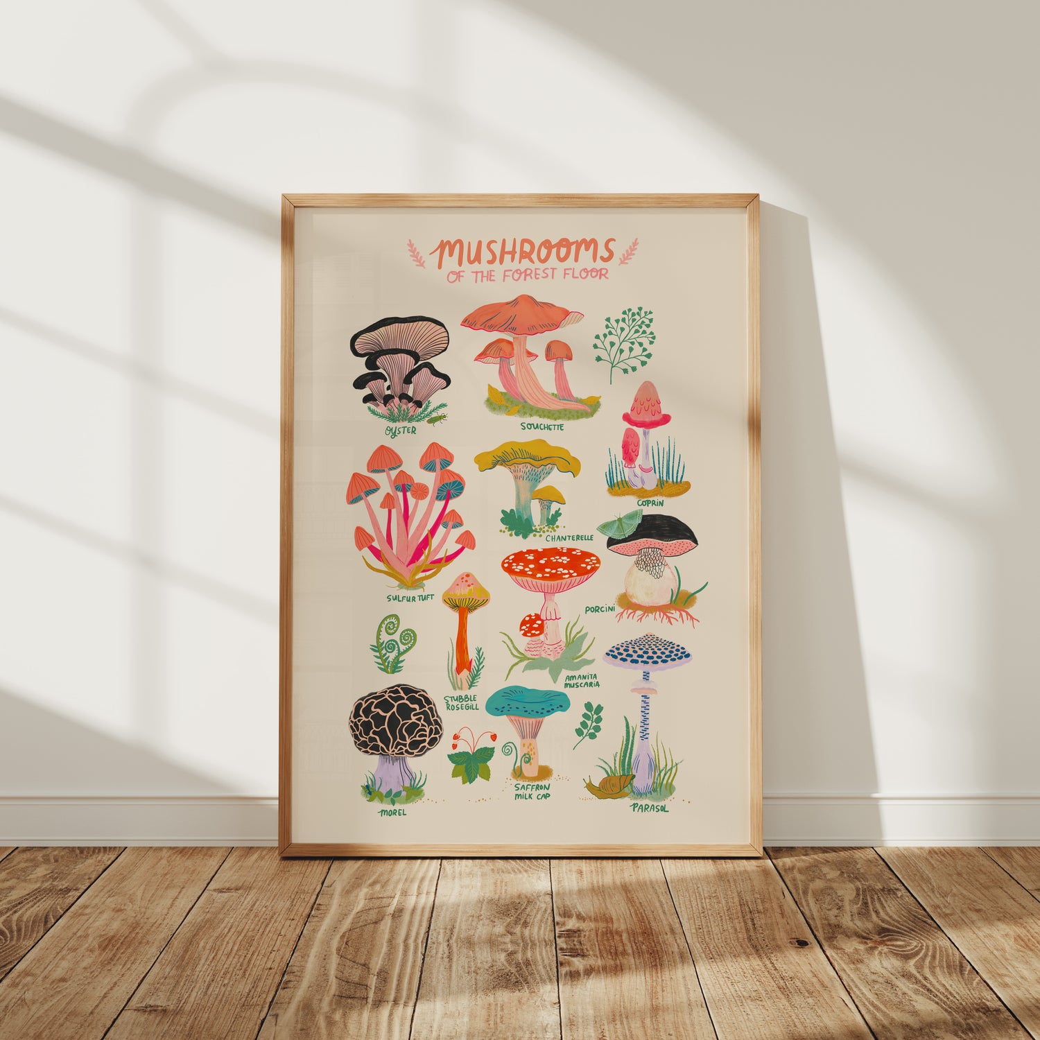 Mushrooms of the Forest Floor Art Print