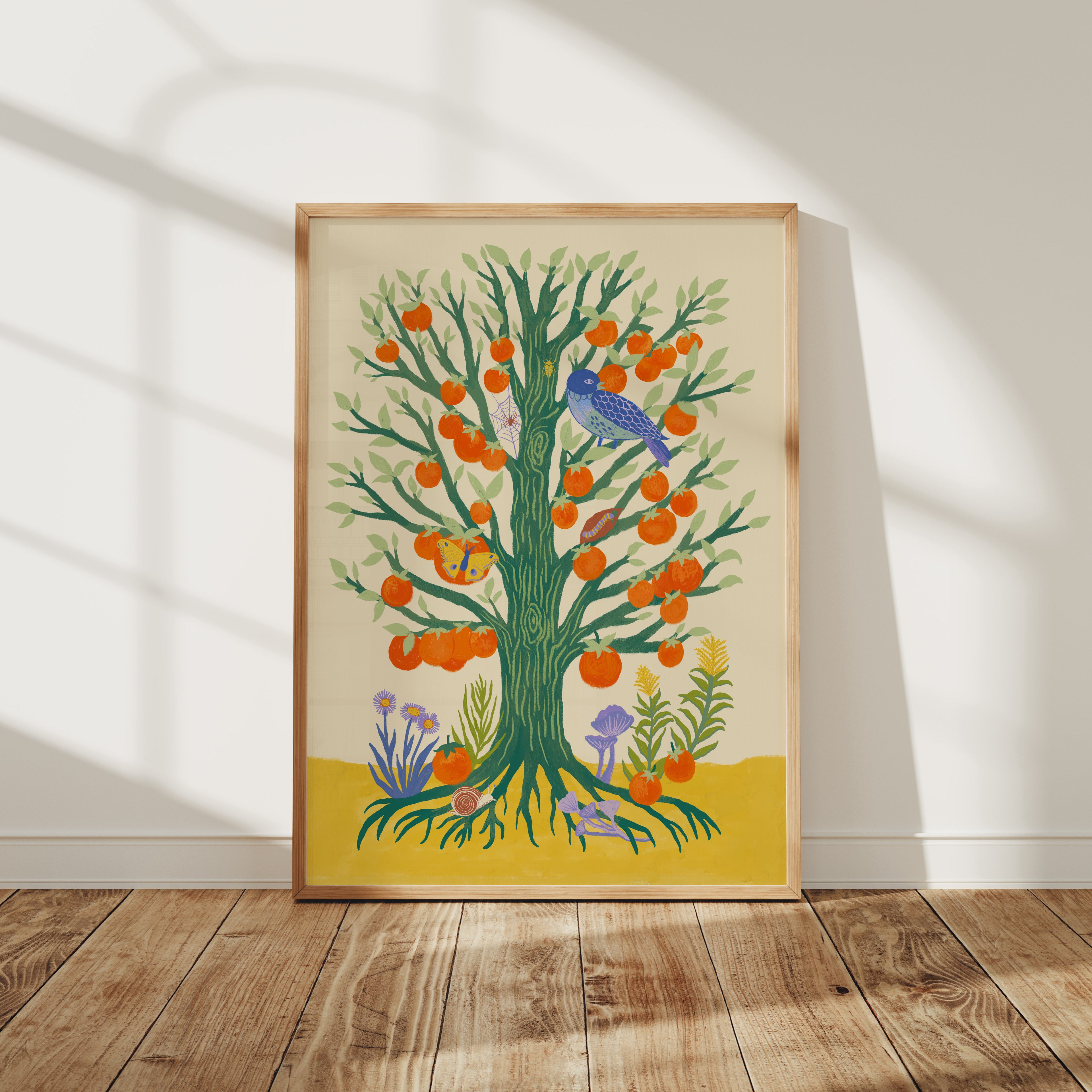 Persimmon Tree Art Print