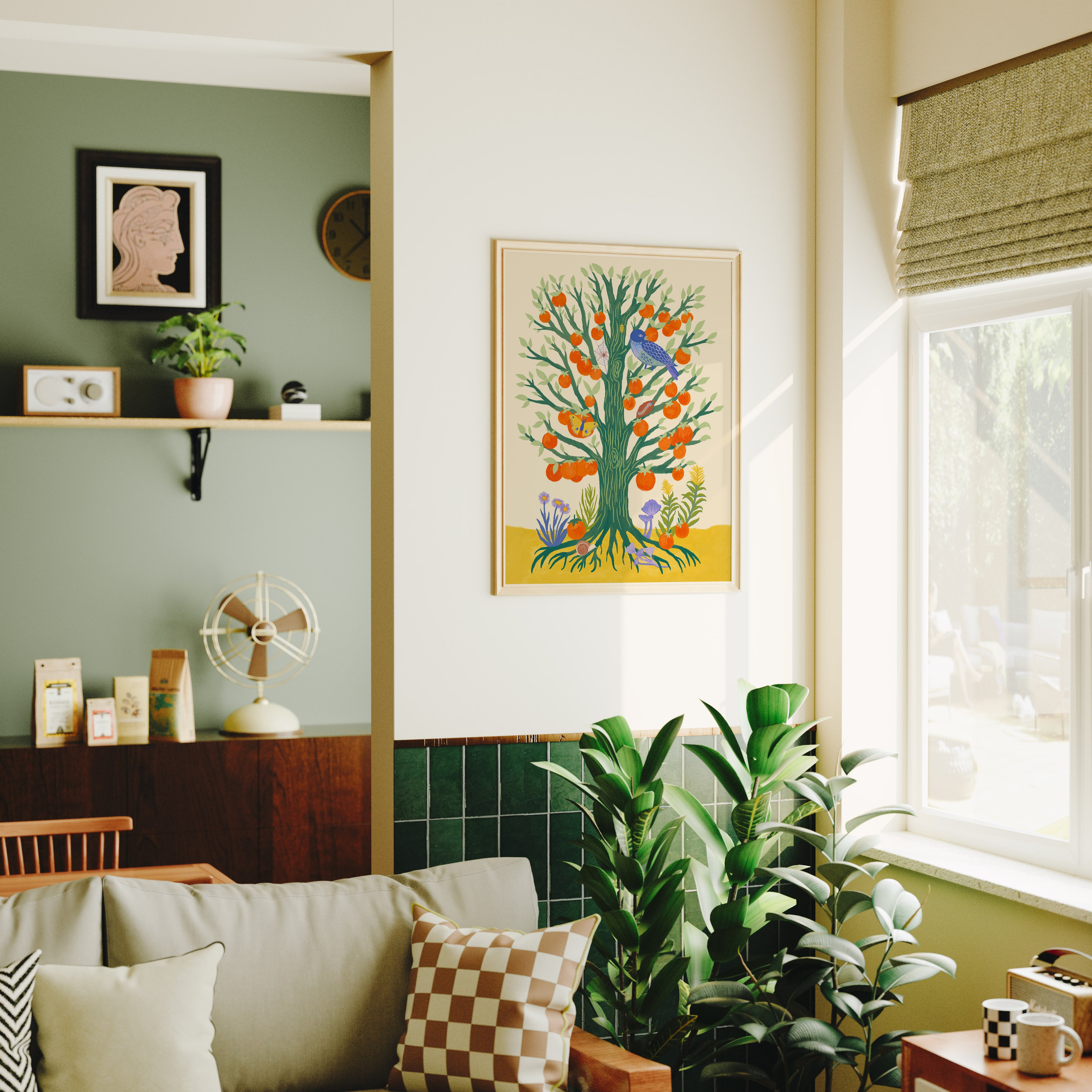 Persimmon Tree Art Print
