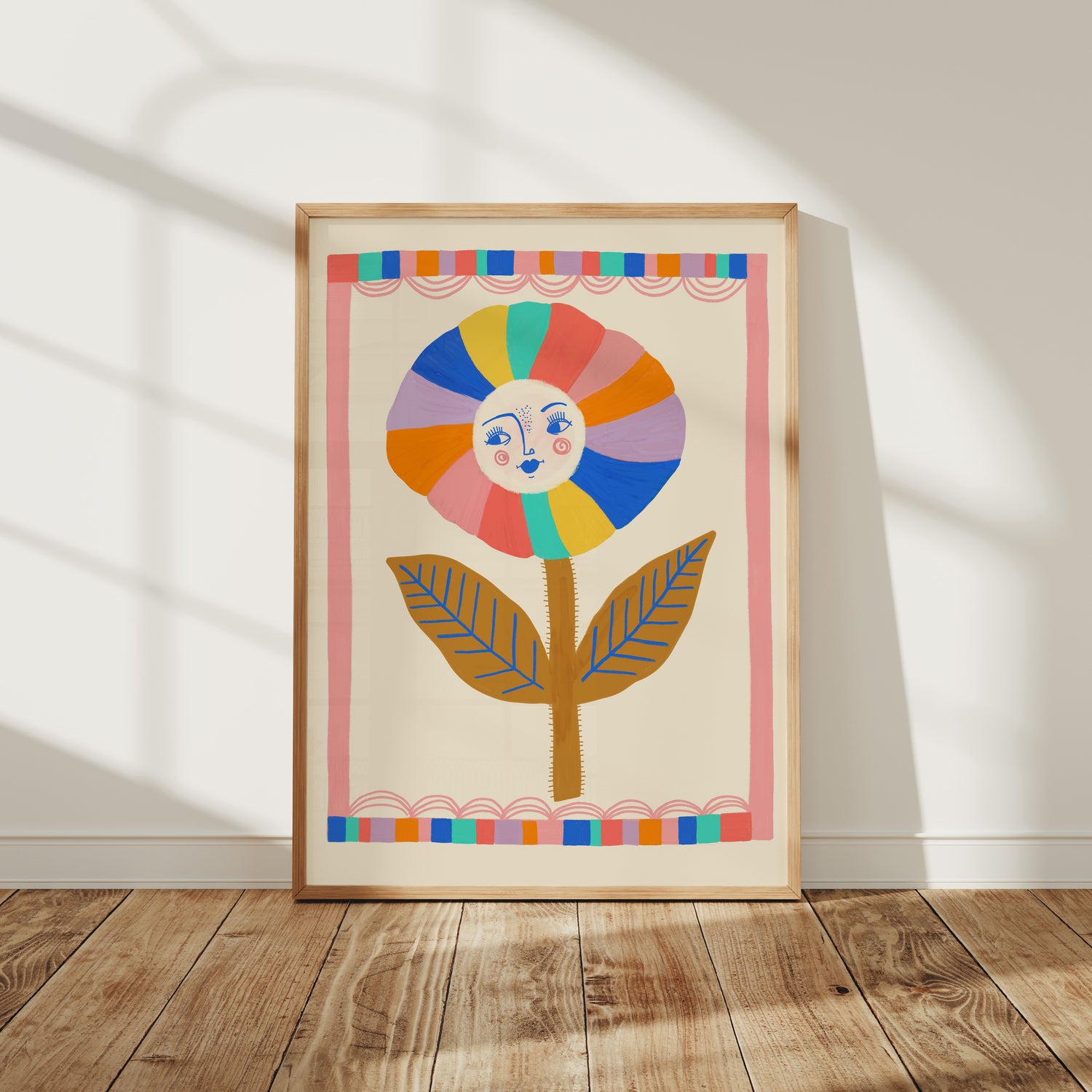 Smiley Face Flower - Art Print