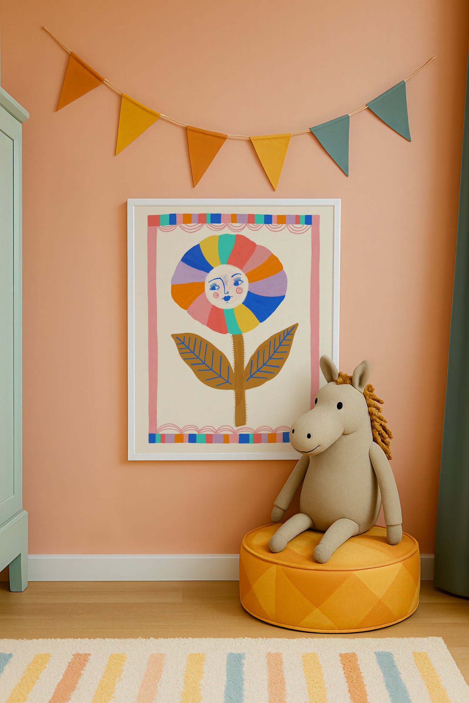 Smiley Face Flower - Art Print