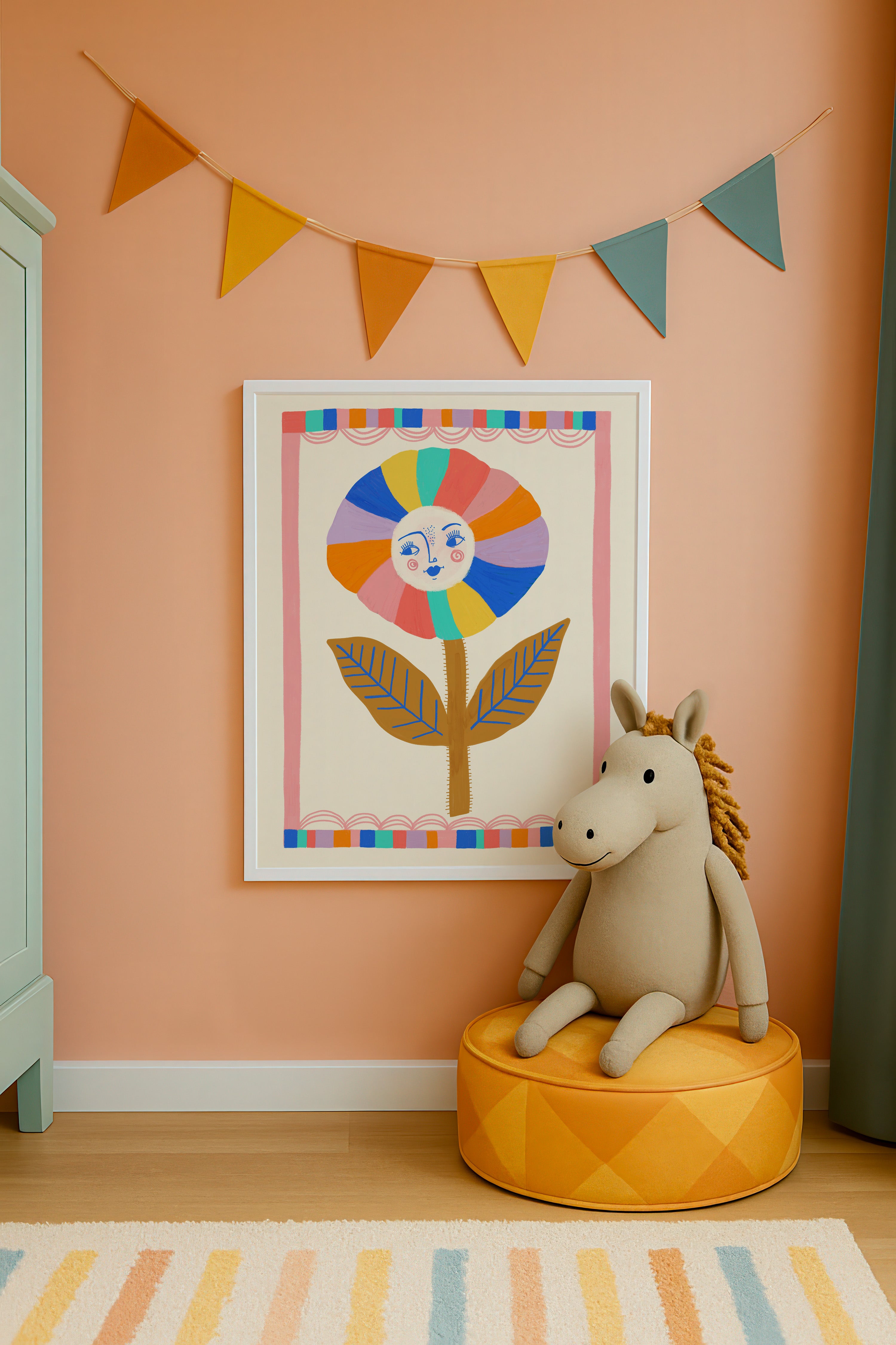 Smiley Face Flower - Art Print