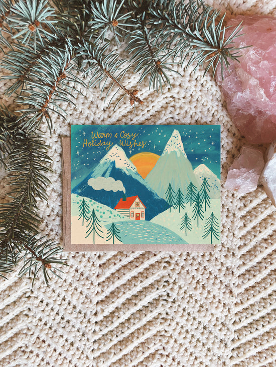 Warm + Cozy Wishes Holiday Notecard | Set