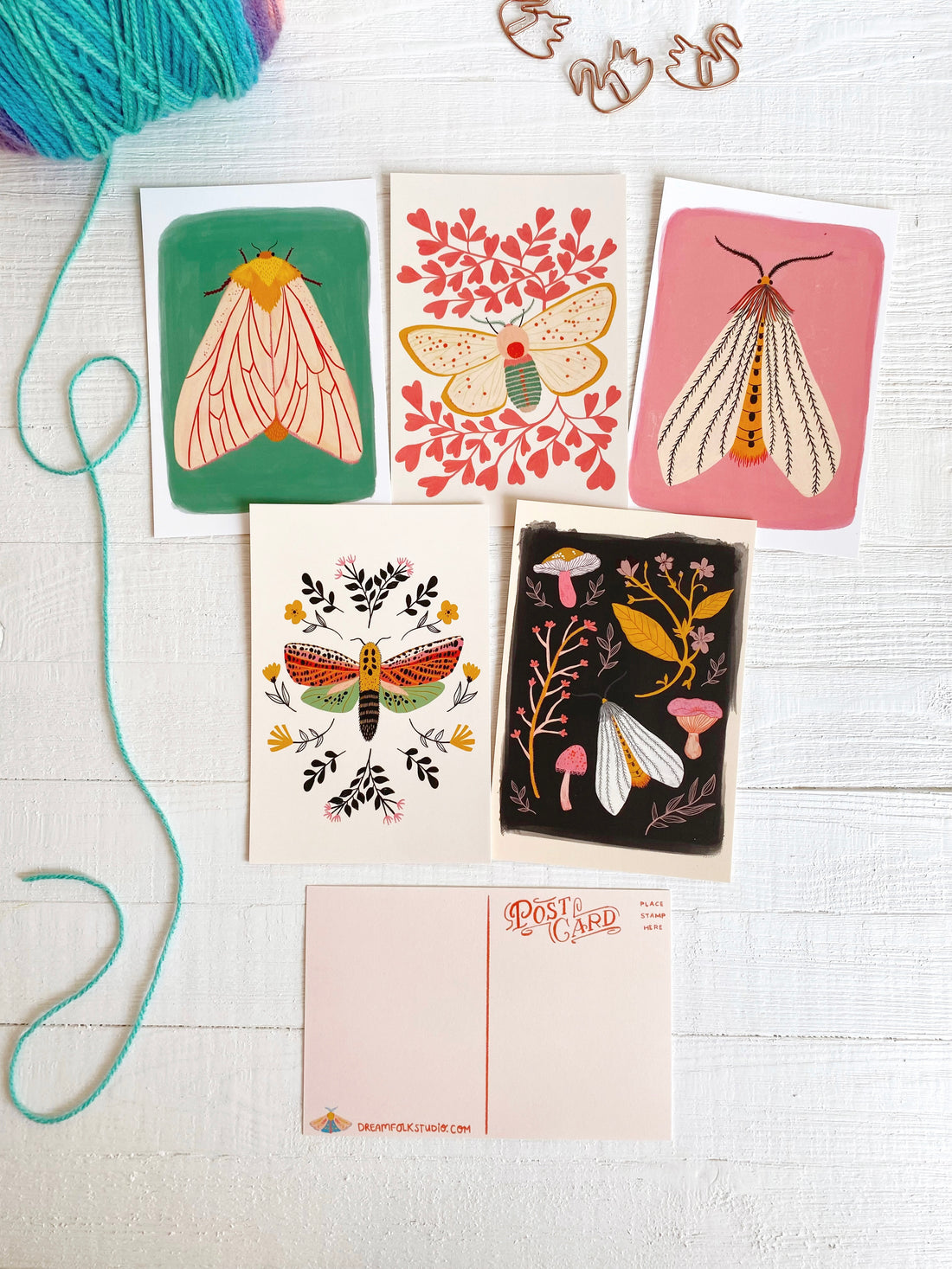 Moth Postcard Pack - 10 postcards