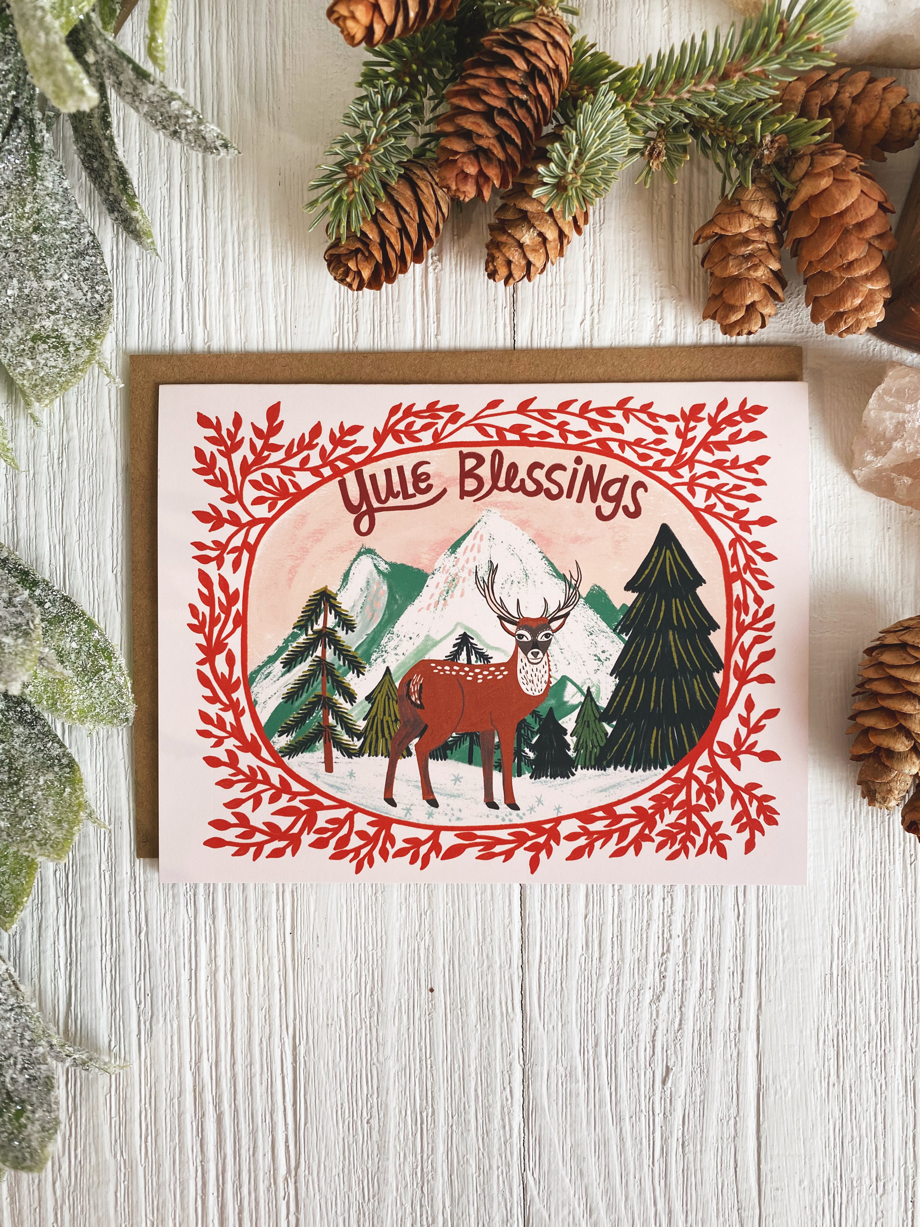 Yule Notecard Set | Yule Blessings