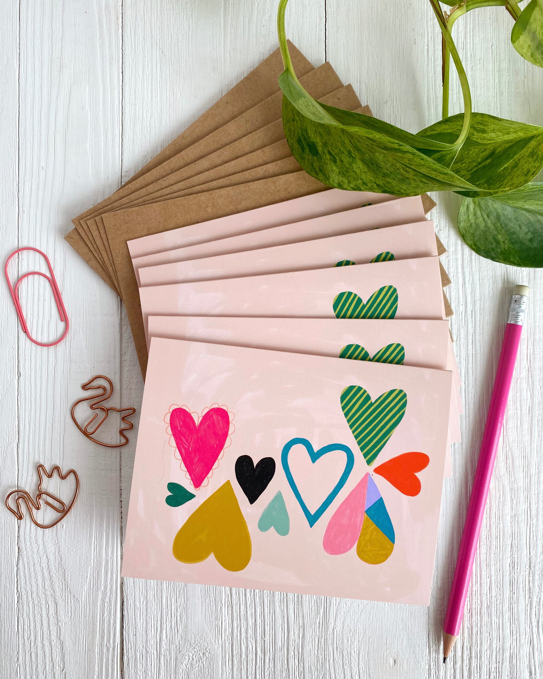 Rainbow Heart - Notecard Set