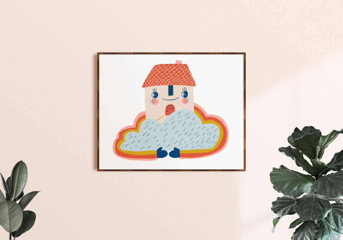 House in the Clouds - Art Print