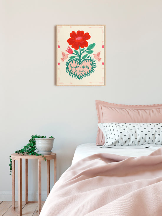 Rose Heart Personalized Print