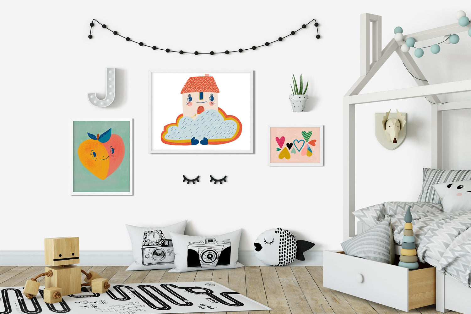 Rainbow Hearts - Art Print