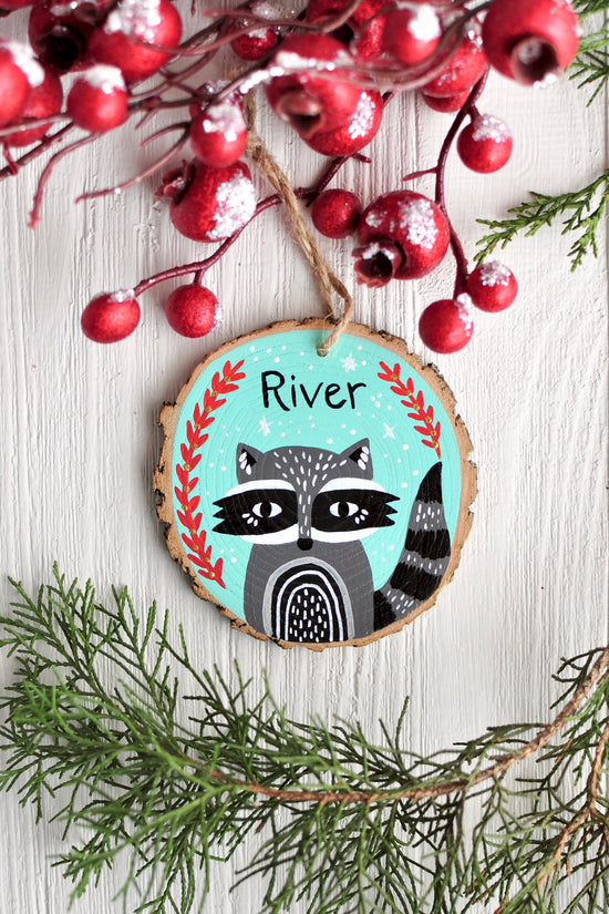 Raccoon Christmas Ornament