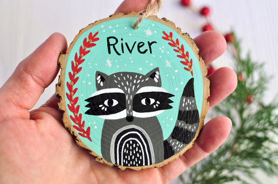 Raccoon Christmas Ornament