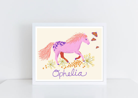 Whimsical Horse - Personalized Art Print