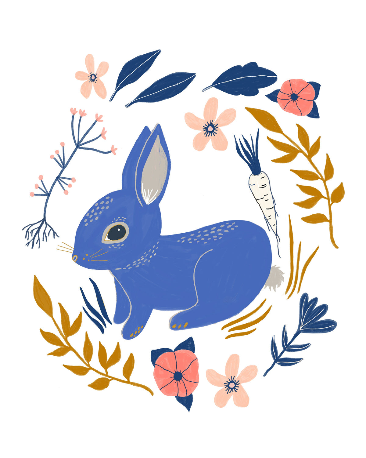 Toddler Rabbit Art Baby Bunny - Art Print – dreamfolkstudio
