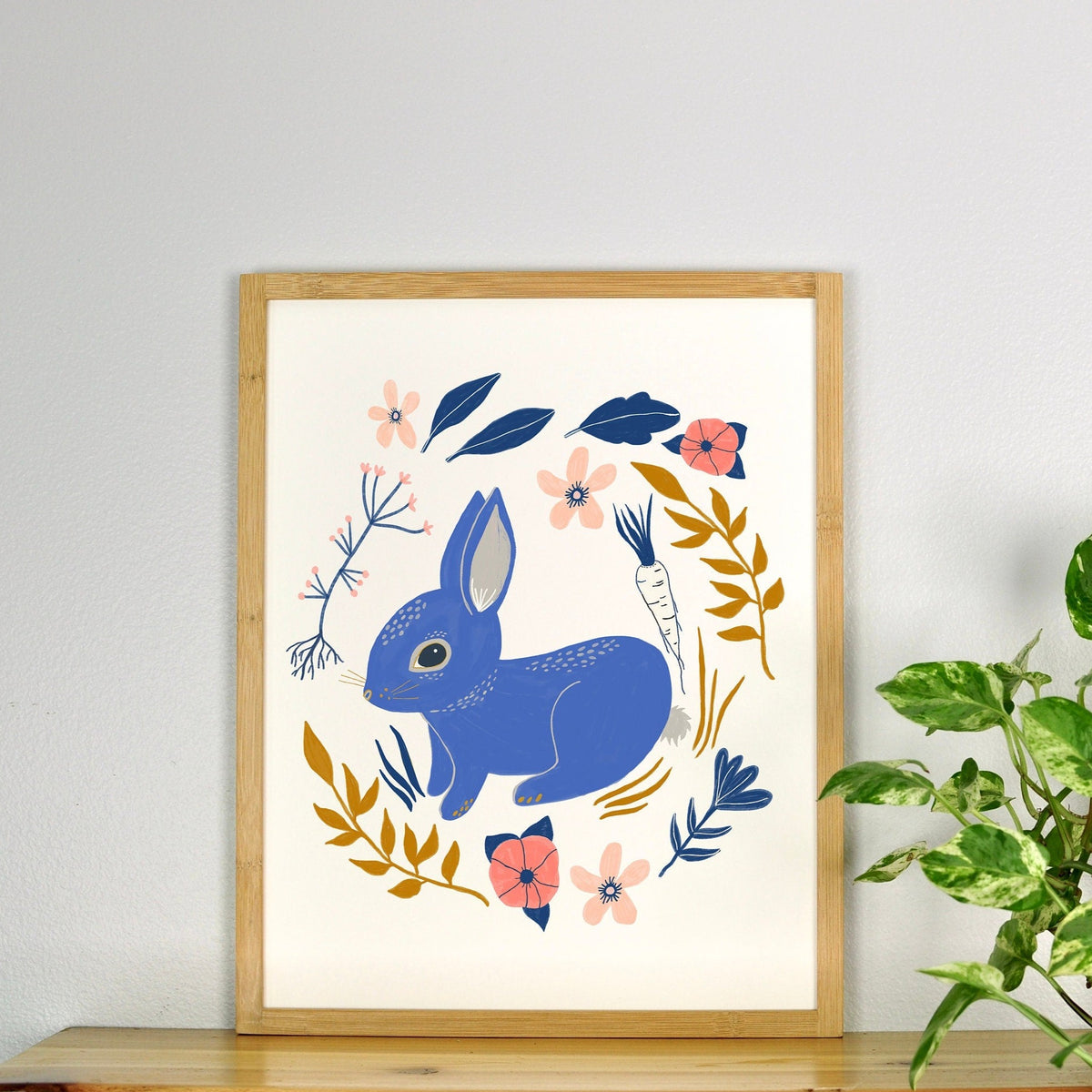 Toddler Rabbit Art Baby Bunny - Art Print – dreamfolkstudio