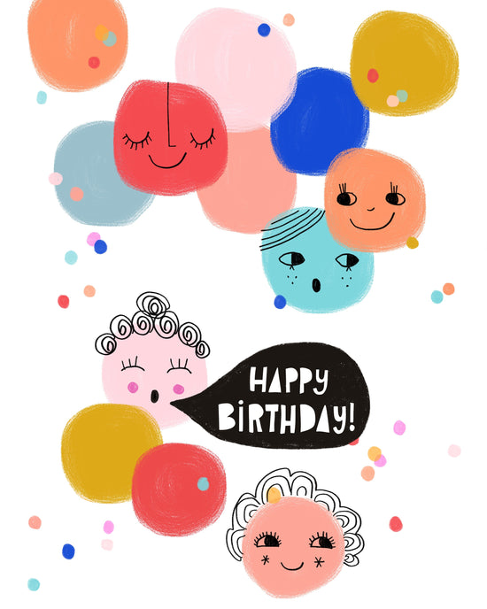 Happy Birthday Confetti - Greeting Card