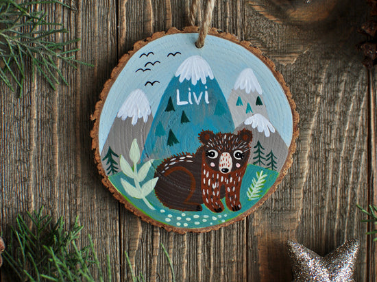 Bear in the Mountain Christmas Ornament