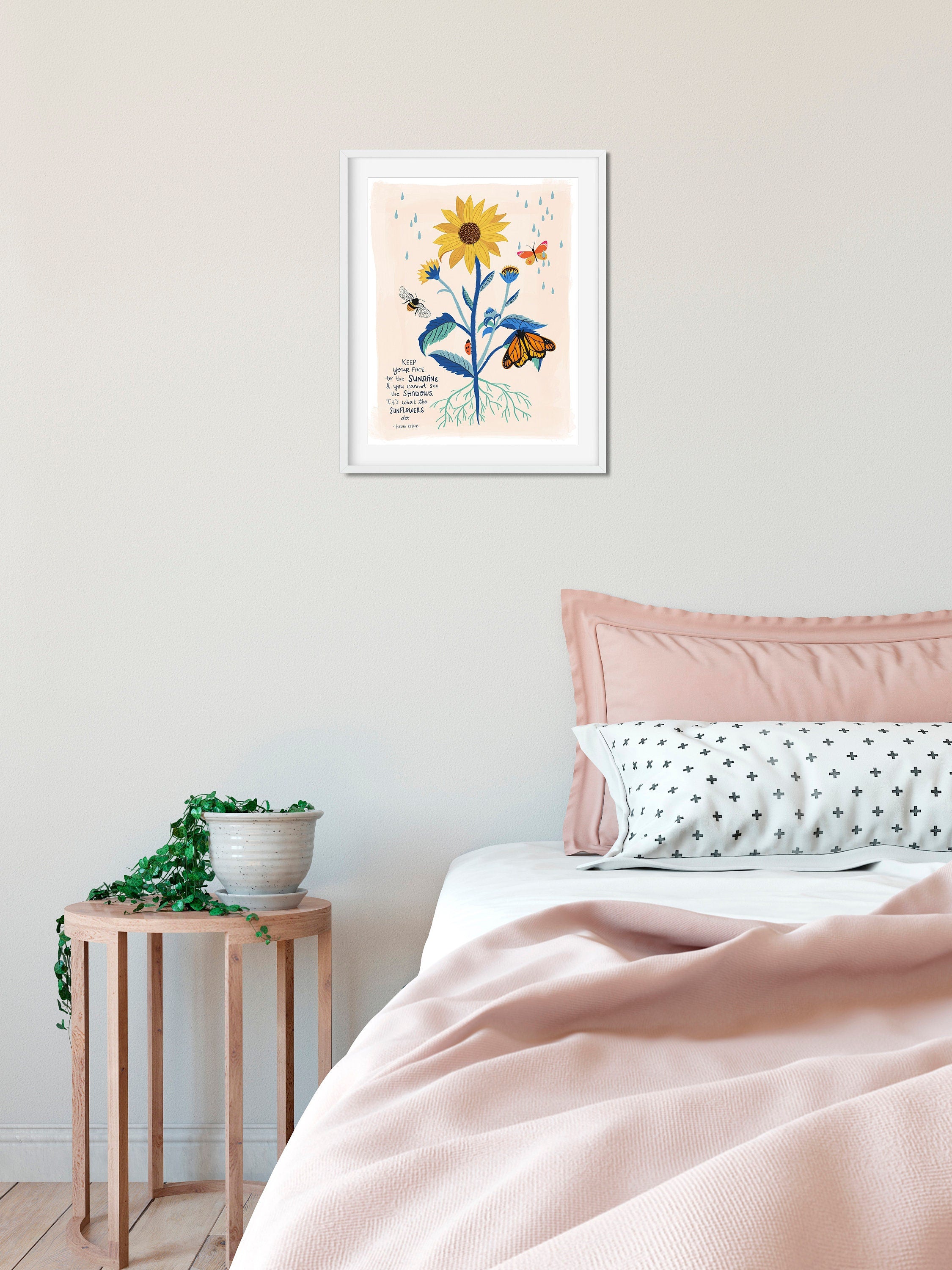 Sunflowers Quote -  Art Print
