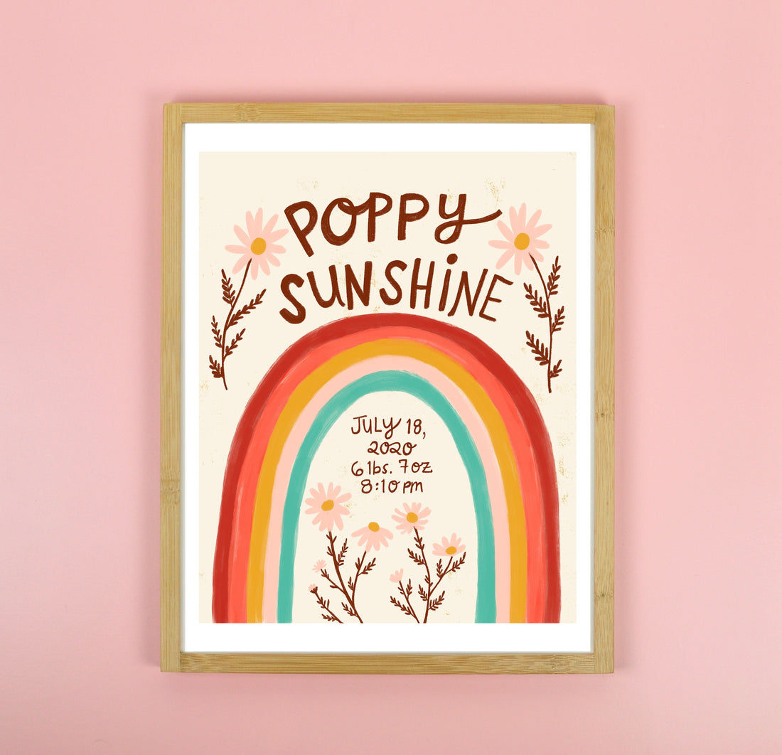 Rainbow Name Art Print