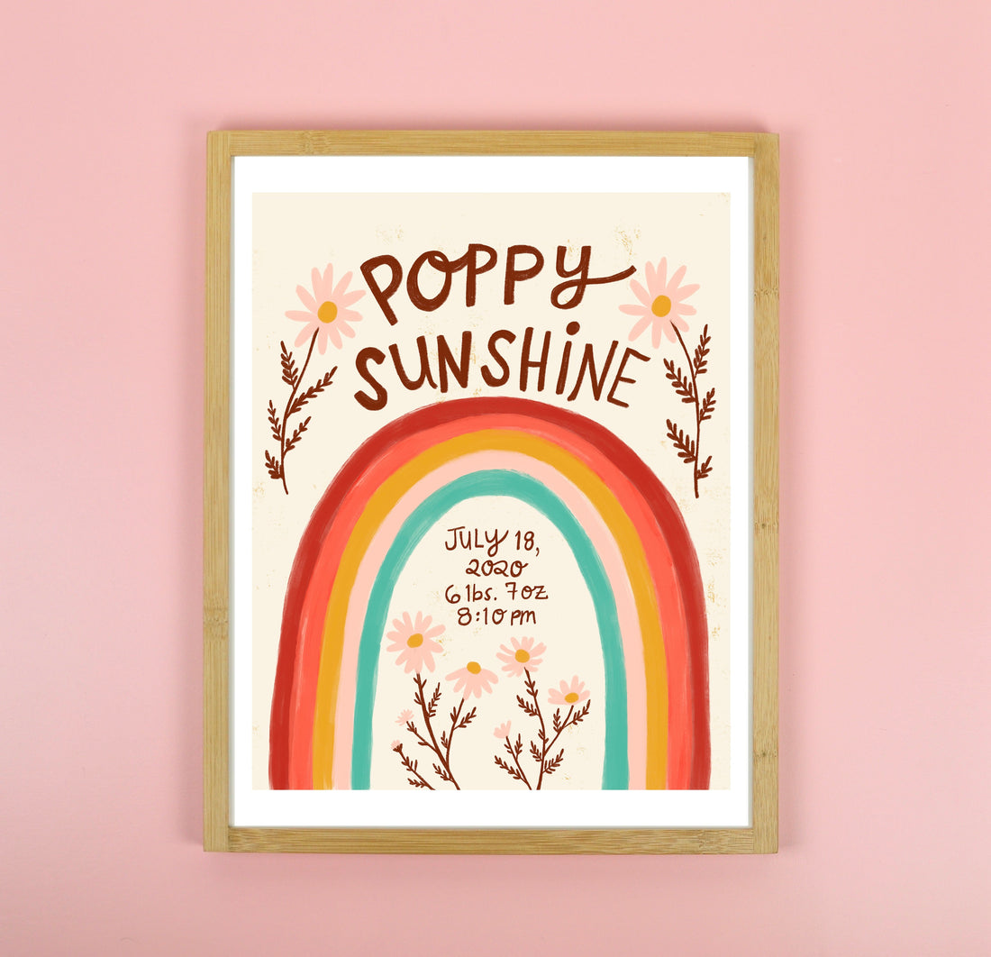 Rainbow Name Print - Personalized Print