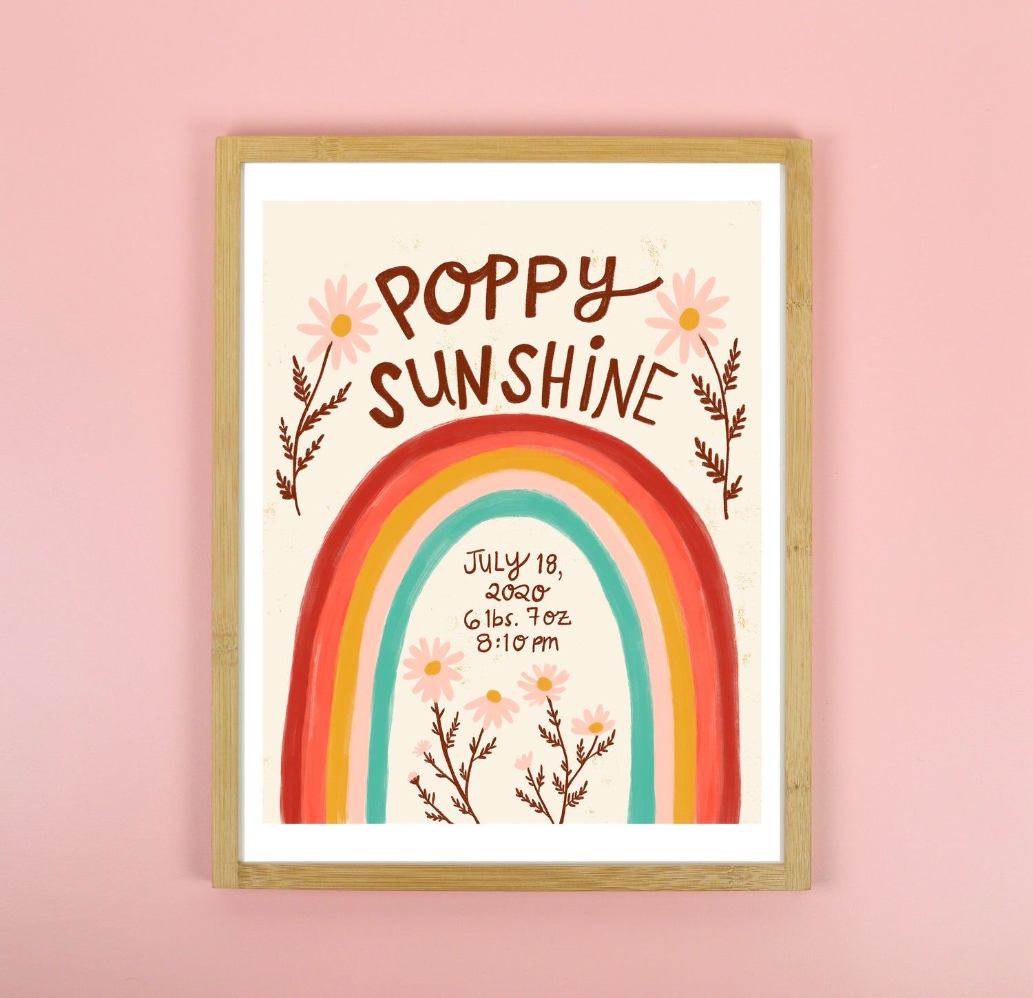Rainbow Name Print - Personalized Print