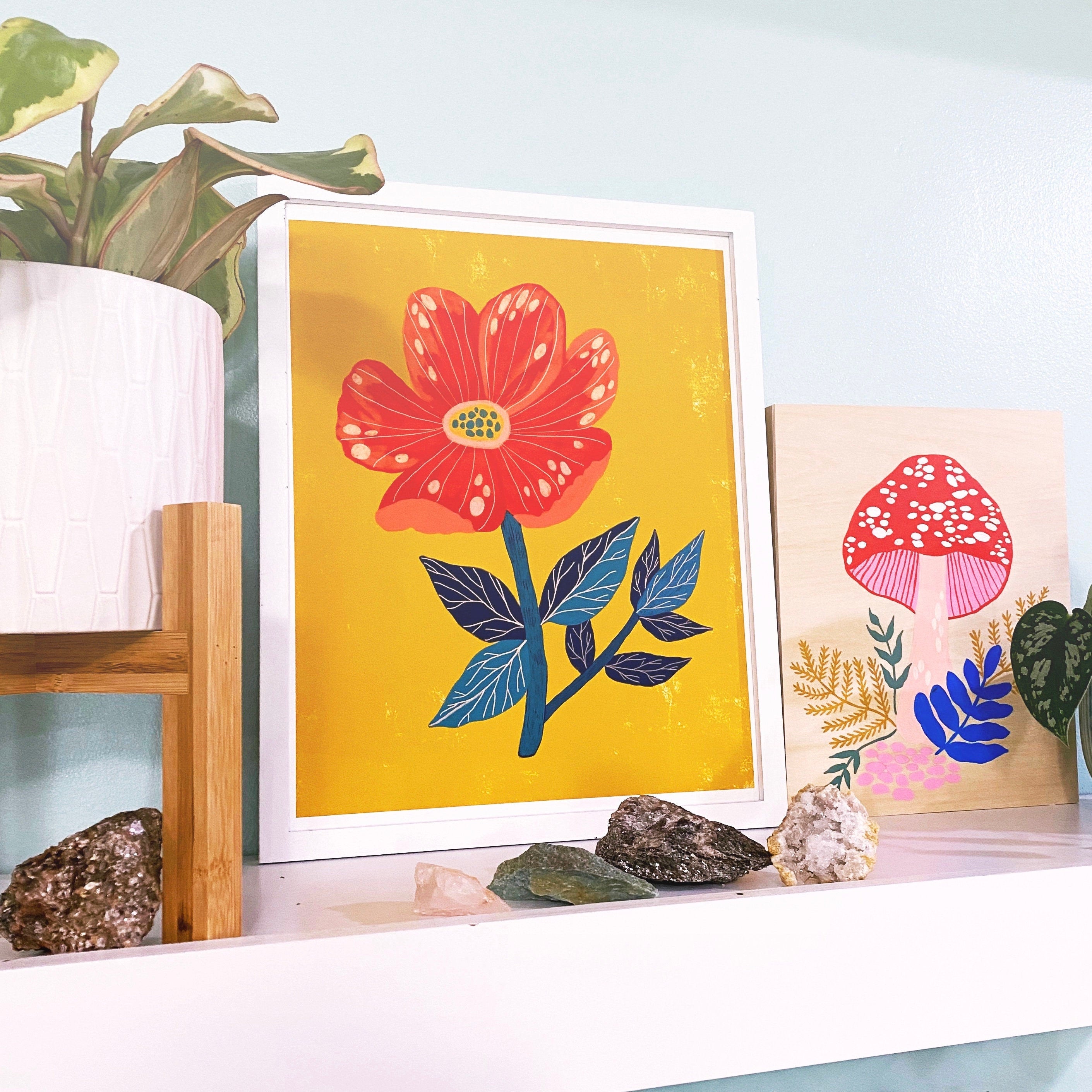Red Flower - Art Print