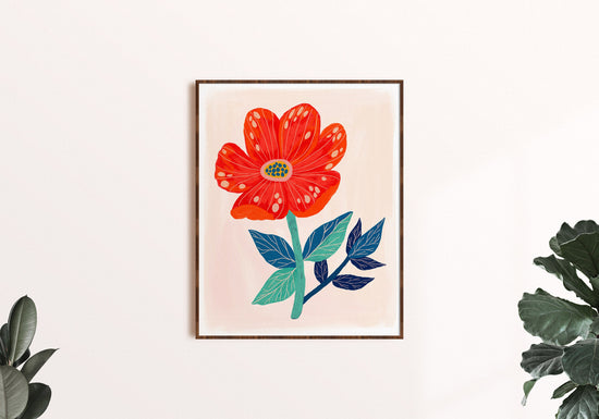 Red Flower - Art Print