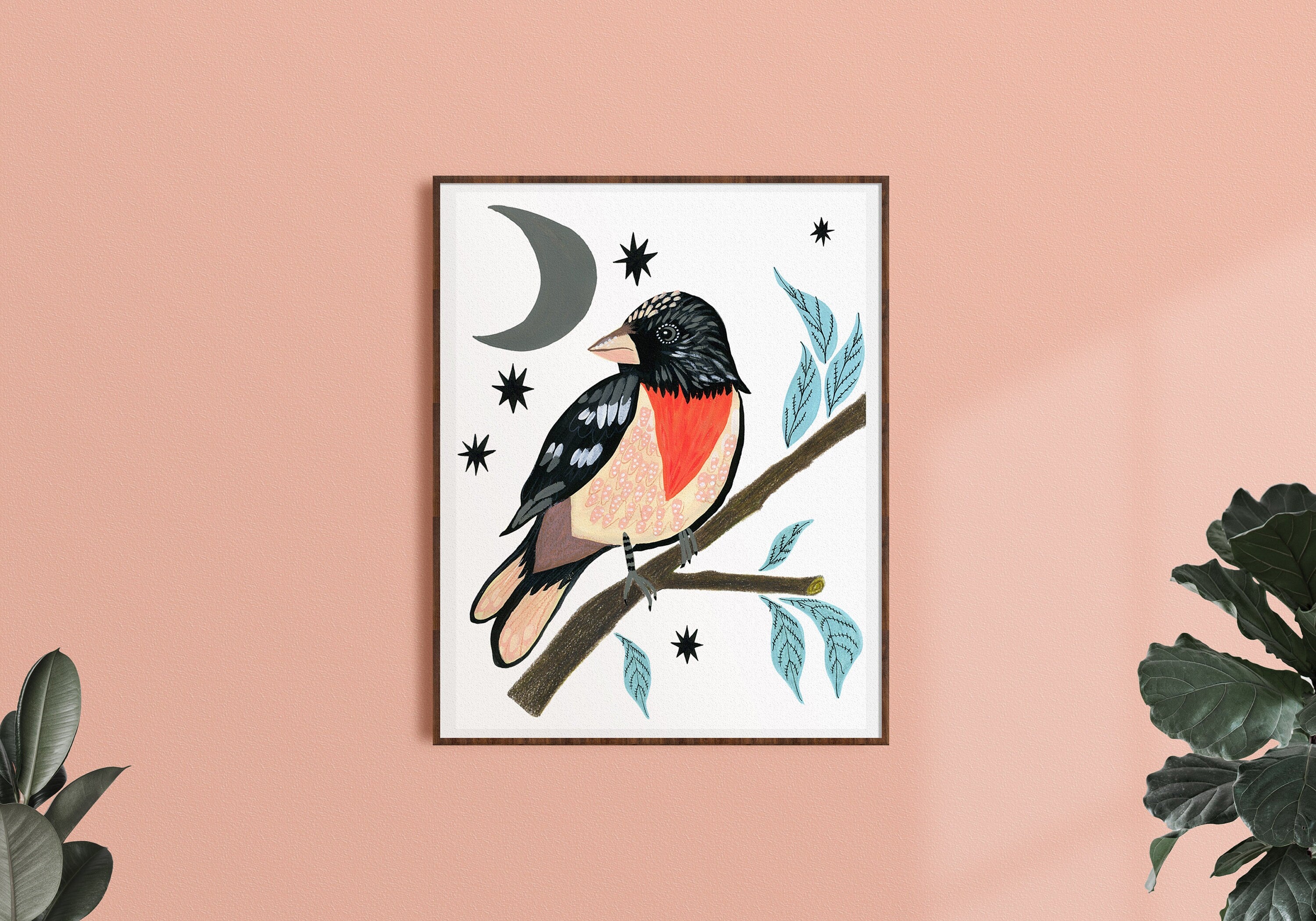 Rose Breasted Grosbeak - Art Print