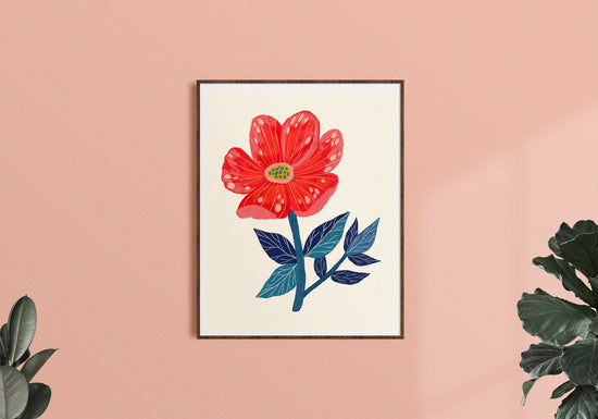 Red Flower - Art Print