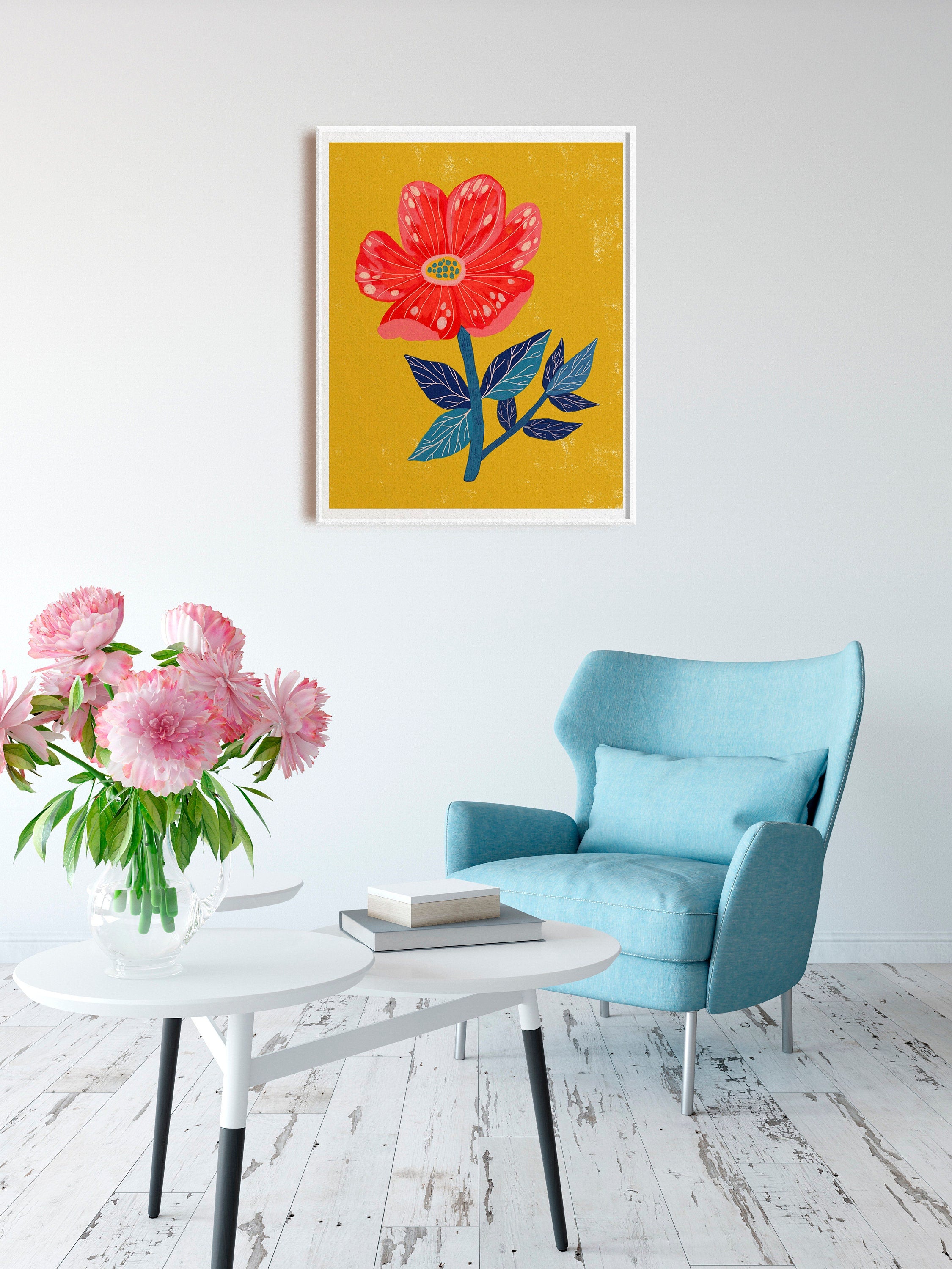 Red Flower - Art Print