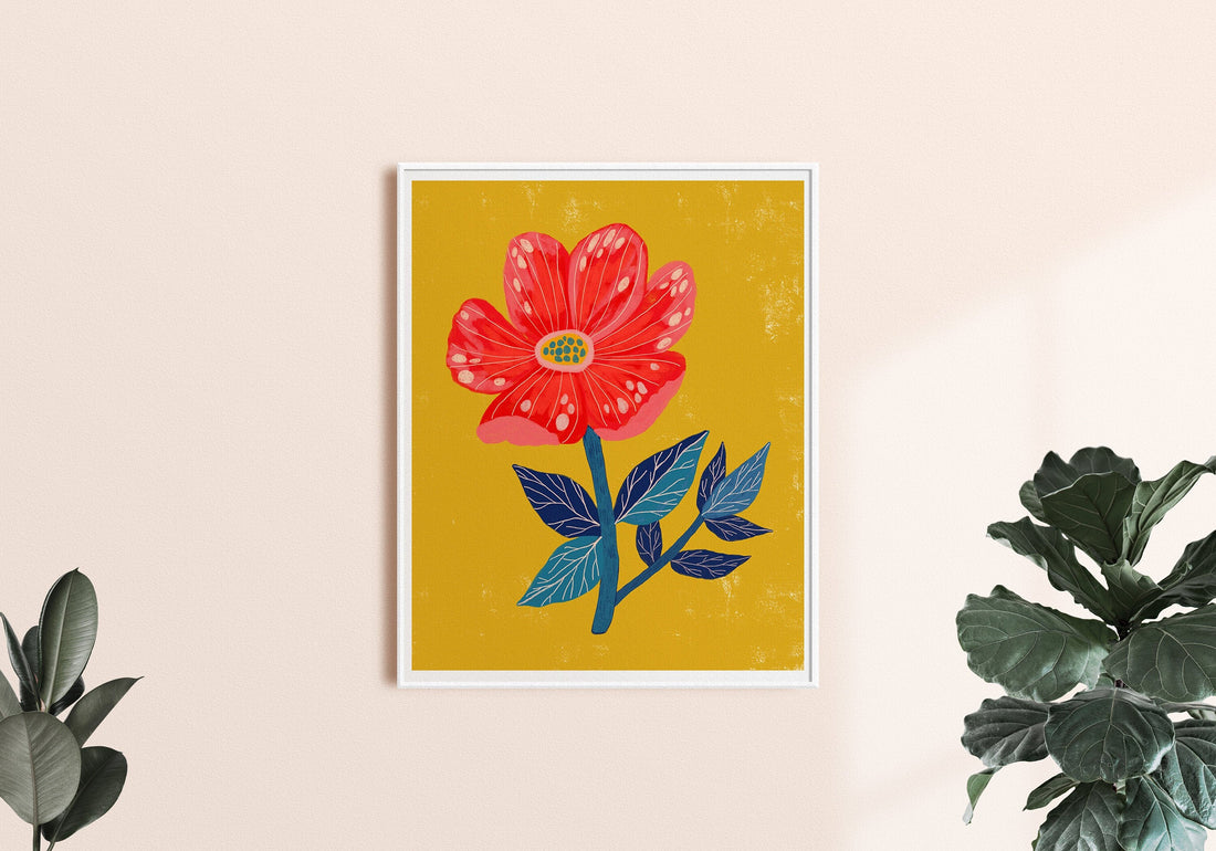 Red Flower - Art Print