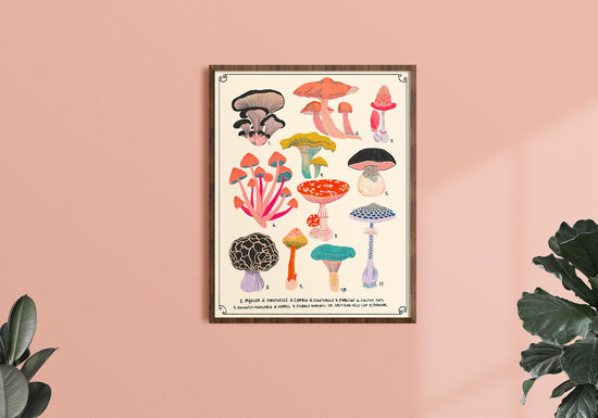 Mushroom Chart - Art Print