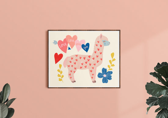 Llama Love - Art Print