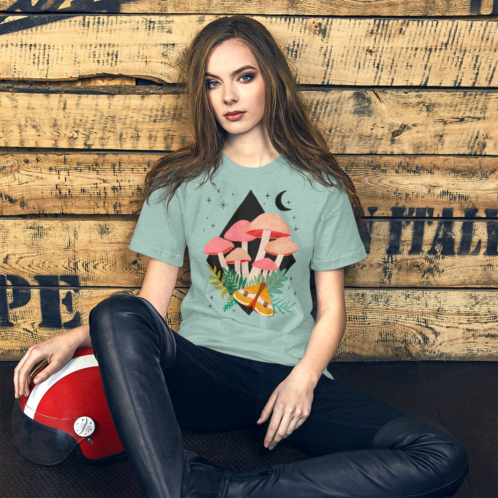 Mushrooms + Moon - Unisex t-shirt